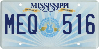 MS license plate MEQ516