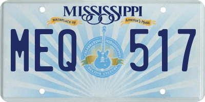 MS license plate MEQ517