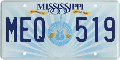 MS license plate MEQ519