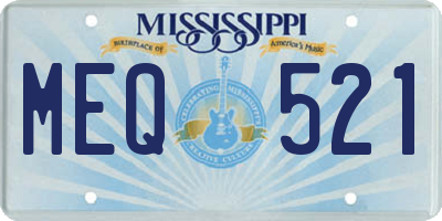 MS license plate MEQ521