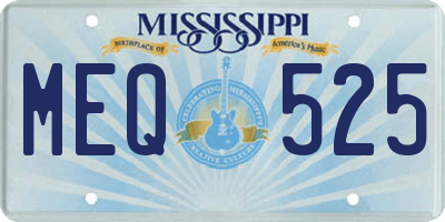 MS license plate MEQ525