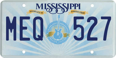 MS license plate MEQ527