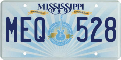MS license plate MEQ528