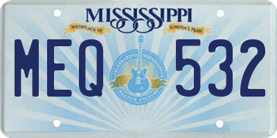 MS license plate MEQ532