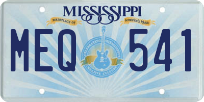 MS license plate MEQ541