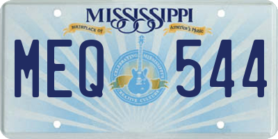MS license plate MEQ544