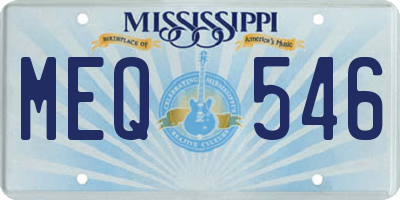 MS license plate MEQ546