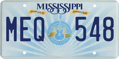 MS license plate MEQ548