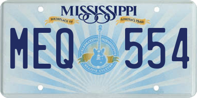 MS license plate MEQ554