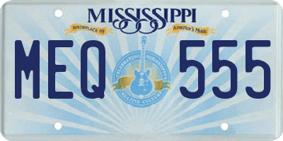 MS license plate MEQ555