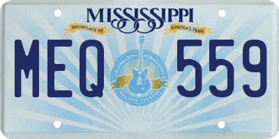 MS license plate MEQ559