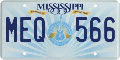MS license plate MEQ566
