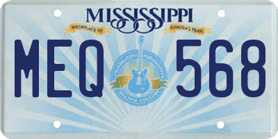 MS license plate MEQ568