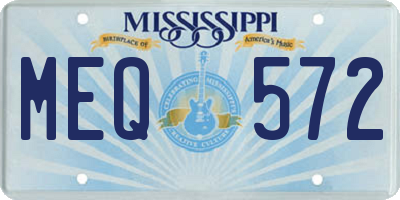 MS license plate MEQ572