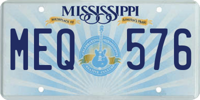 MS license plate MEQ576