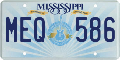 MS license plate MEQ586