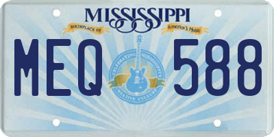 MS license plate MEQ588