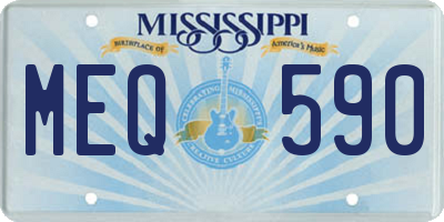 MS license plate MEQ590