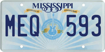 MS license plate MEQ593