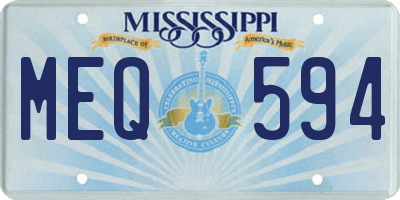 MS license plate MEQ594