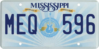 MS license plate MEQ596