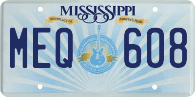 MS license plate MEQ608