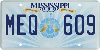 MS license plate MEQ609