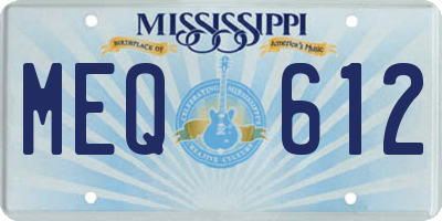 MS license plate MEQ612