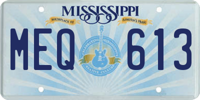 MS license plate MEQ613