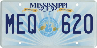 MS license plate MEQ620