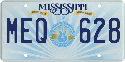 MS license plate MEQ628