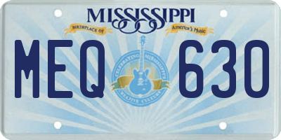 MS license plate MEQ630