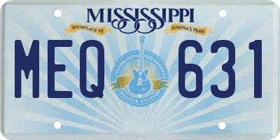 MS license plate MEQ631
