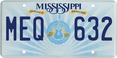 MS license plate MEQ632