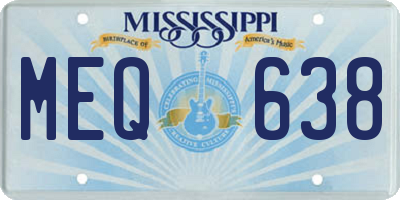 MS license plate MEQ638