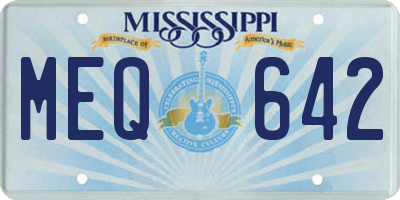 MS license plate MEQ642