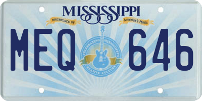 MS license plate MEQ646
