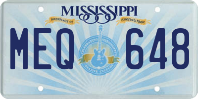 MS license plate MEQ648