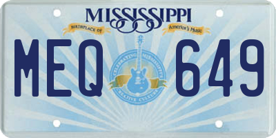 MS license plate MEQ649