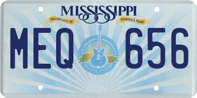 MS license plate MEQ656
