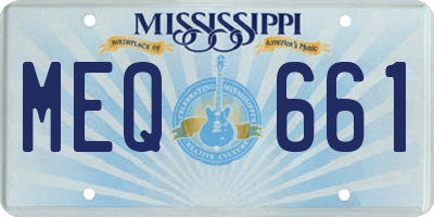 MS license plate MEQ661