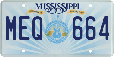 MS license plate MEQ664