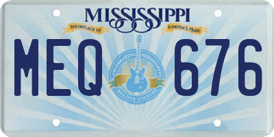 MS license plate MEQ676