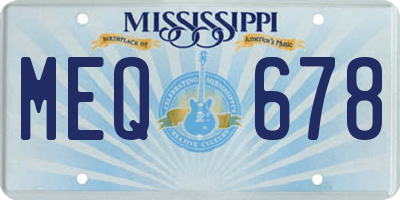 MS license plate MEQ678
