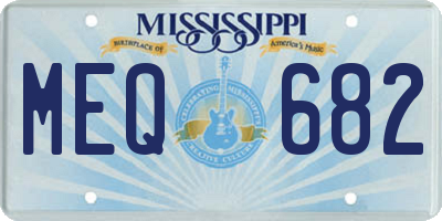 MS license plate MEQ682