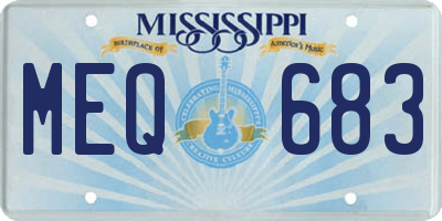 MS license plate MEQ683
