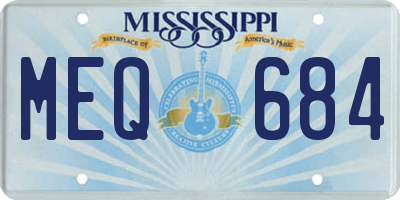 MS license plate MEQ684