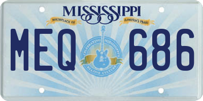 MS license plate MEQ686