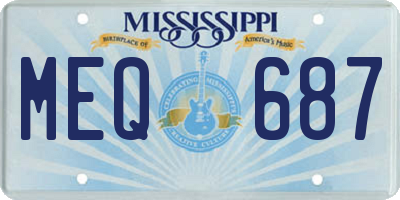 MS license plate MEQ687