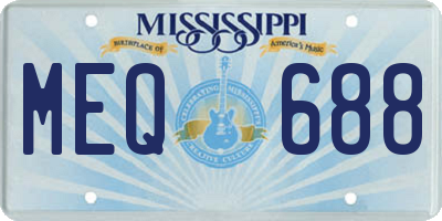 MS license plate MEQ688